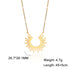 Sun Ray Pendant Necklace in Gold
