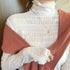 Floral Lace Turtleneck Blouse for Women