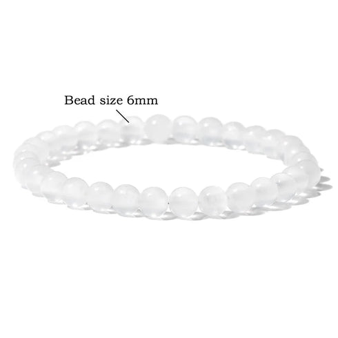 6/8/10MM Gypsum Stone Stretch Bracelet