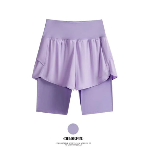 High Waist 2 in 1 Yoga Shorts for Women