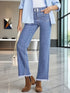 Light Blue High Waist Straight Leg Jeans