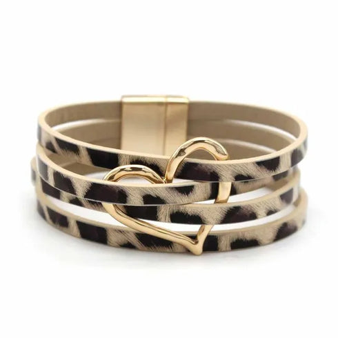 Leather Bracelets For Women Fashion Multilayer Wrap Jewelry