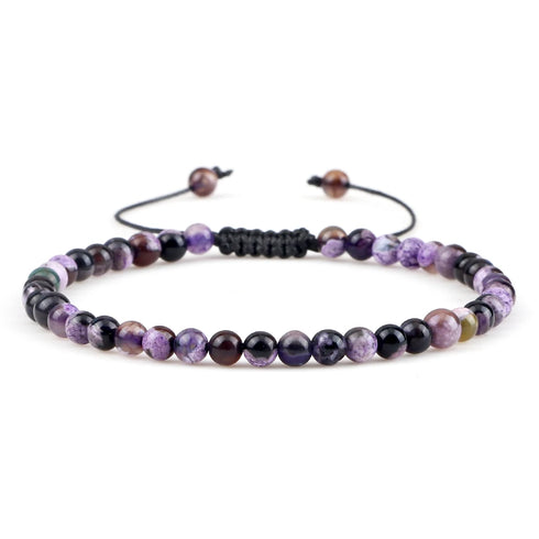 4MM Natural Stone Round Beads Bracelet