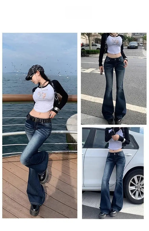 High Waist Flared Women's Jeans