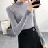 Chic Mock Neck Knitted Pullover Sweater
