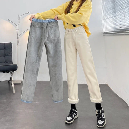 Women's Fleece Lined Harem Pants - Ankle Length