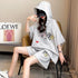 Women's Casual Hooded Cotton Two Piece Set