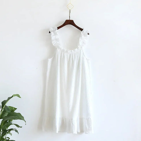 Ladies Summer Cotton Spaghetti Strap Nightdress