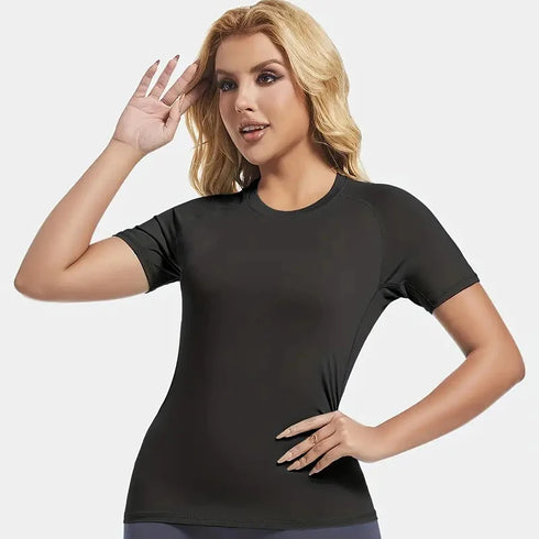 Women's Short Sleeve Compression Athletic T-Shirt
