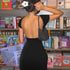 Elegant Backless Maxi Dress for Women - Slim Fit Bodycon Streetwear