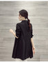 White Casual Oversized Blouses Women 2024 Autumn Korean Fashion Mid Length Winter Loose Long Sleeves Femal Blouses