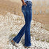 High Waist Flare Jeans for Women in Navy