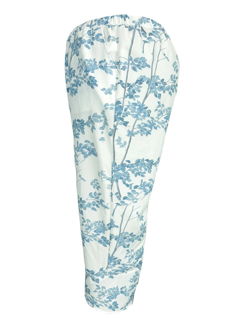 Plus Size Floral Print Ankle-Length Pants