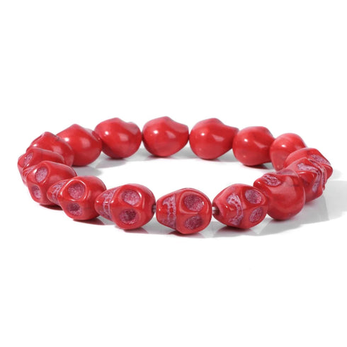 Hot Selling Sea Turtles Beads Bracelet Turquoise Skull Stretch Jewelry