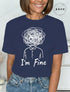 Harajuku I'm Fine Graphic T-Shirt for Women