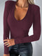 Women's V-Neck Long Sleeve Athletic Tee