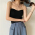 Women's Cotton Sleeveless Crop Top with Removable Pads