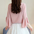 Ruffled Sleeve Chiffon Blouse for Women