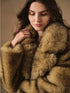Eco Faux Fur Coat for Women - Stylish Gradient Jacket