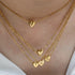 E.B.belle Minimalist Small Love Initial Necklace Jewelry 18k Gold Plated Heart Pendant for Elegant Personal Touch