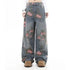Women's Floral Print Baggy Jeans
