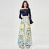 Trendy Y2K Vintage Wide Leg Jeans with Artistic Print