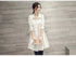 White Casual Oversized Blouses Women 2024 Autumn Korean Fashion Mid Length Winter Loose Long Sleeves Femal Blouses