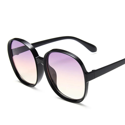 Round Frame Oversized Sunglasses for Women
