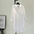 Casual Long Sleeve Blouse with Double Pockets
