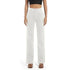 High Waist Straight Leg Jeans in White Beige