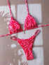 Leopard Print Push Up Bikini Set for Women