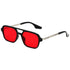 Retro Double Bridge Pilot Sunglasses with Pink Gradient