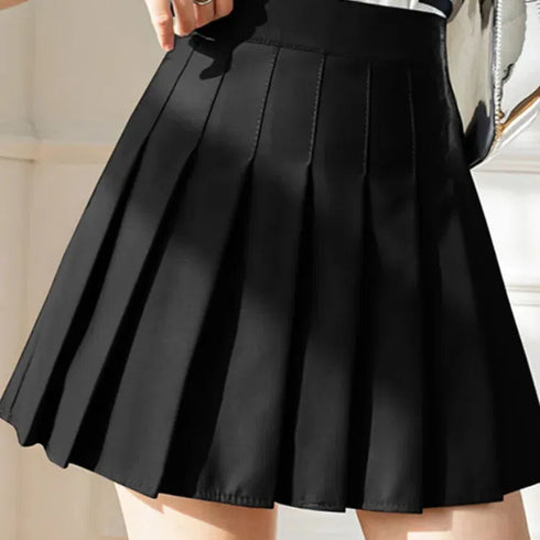 ZOKI Women’s Pleated A-Line Skirt in White