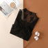 Floral Lace Turtleneck Blouse for Women