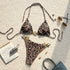 Leopard Print Halterneck Bikini Set