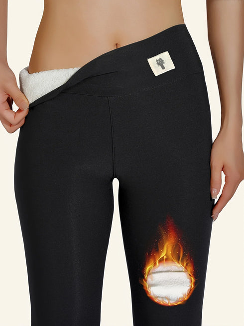 High Waist Fleece-Lined Warm Leggings for Women