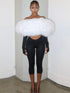 Furry Patchwork Backless Jumpsuit for Women