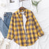 Plaid Flannel Shirt for Women - Casual Long Sleeve Top