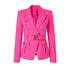 Classic Double Breasted Women's Blazer with Belt