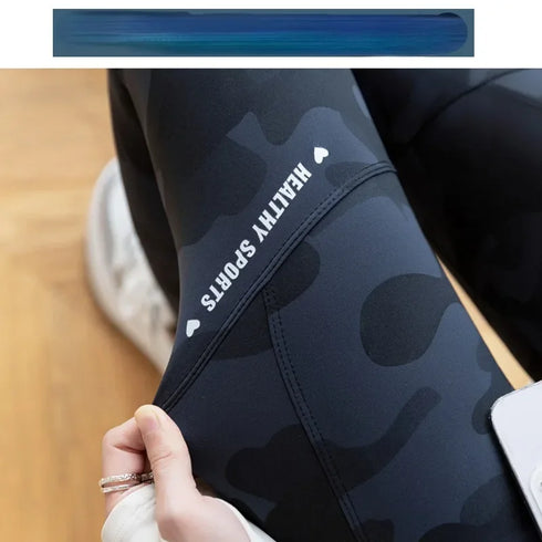 High Waist Camo Leggings with Pockets