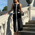 Tossy Knit Ribbed Cardigan Maxi Dress Elegant Sleeveless Style
