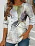 Women's Floral Watercolour Print Long Sleeve Top