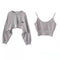 Women's Solid Colour O-neck Long Sleeve Hoodie Sweatshirt