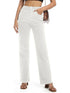 High Waisted White Straight Leg Jeans for Women