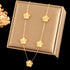 GANEMLY Gold Five-Leaf Clover Pendant Necklace