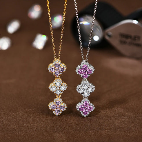 Sparkling Moissanite Diamond Necklace in 925 Silver