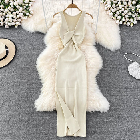 Elegant Wrap Split Maxi Dress for Women