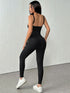 Black Backless Bodycon Jumpsuit for Women