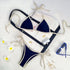 Blue Tie Bikini Swimsuit Set for Women