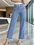 Light Blue High Waist Straight Leg Jeans